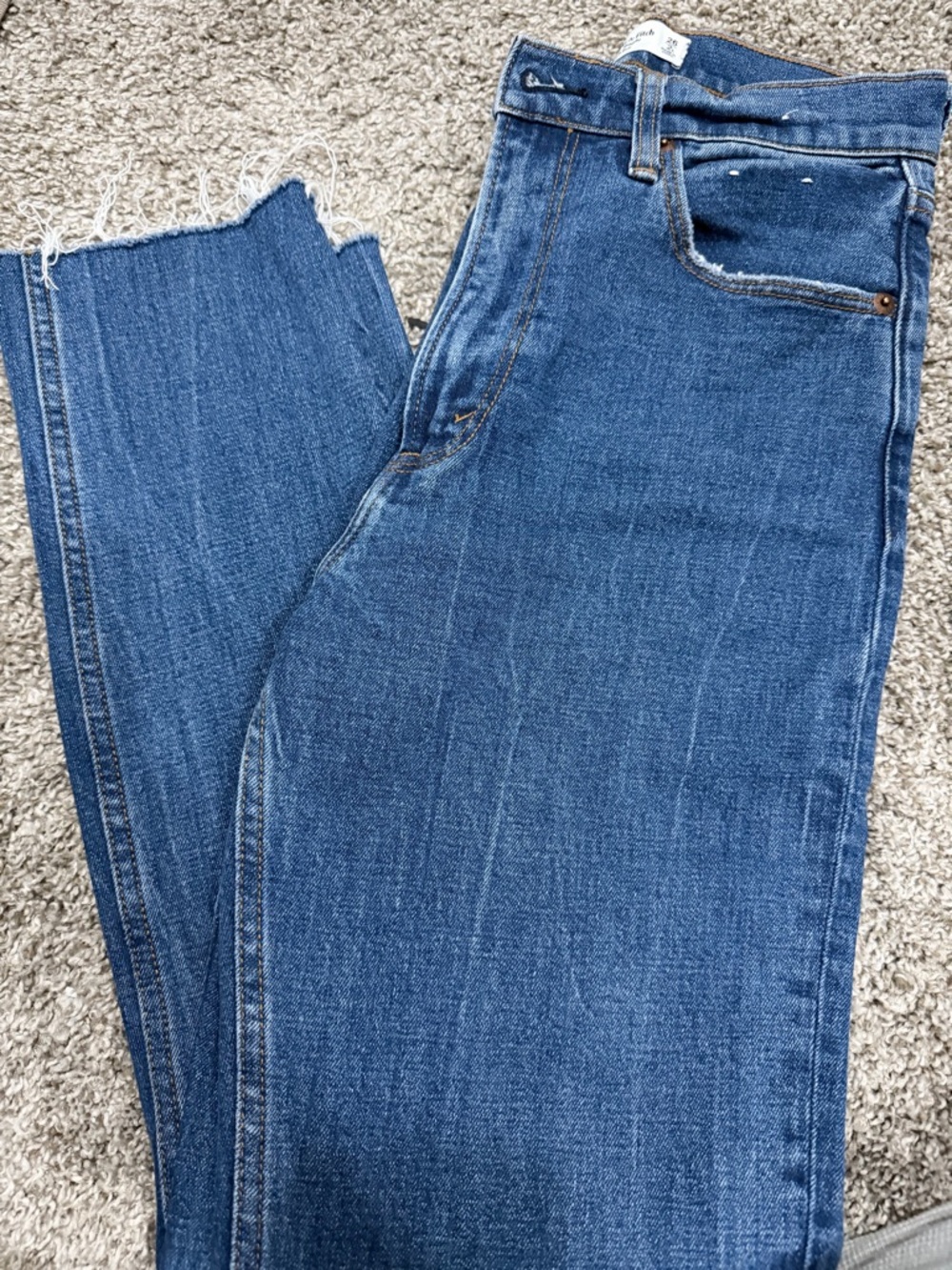 Abercrombie & Fitch Straight-Leg Blue Denim Jeans